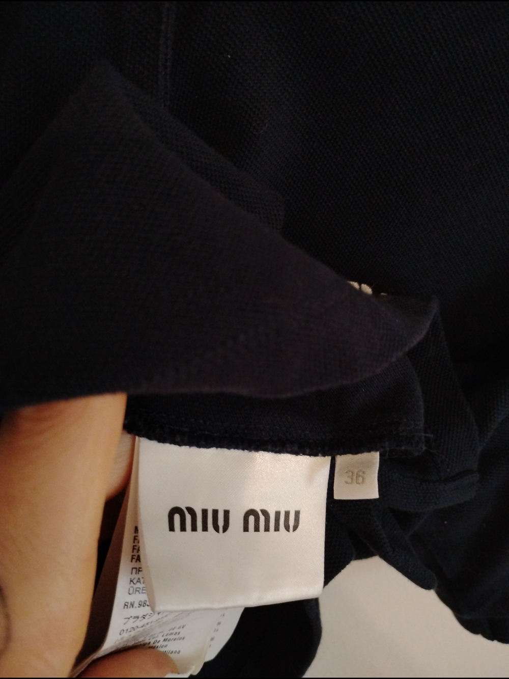 Miu Miu Navy Short Sleeve Polo Authentic Small - Picture 3 of 4
